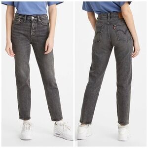 Levi’s Wedgie Icon High Rise Tapered Straight Fit Jeans Size 25 Faded Black